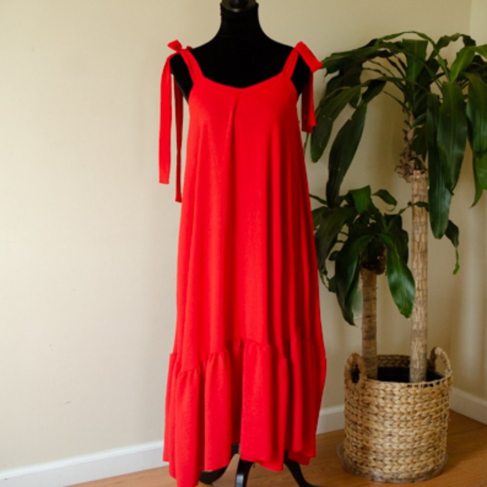 Vision Red Maxi Dress Size S